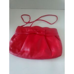 Vintage Pacific Connection Red Clutch w/Shoulder Strap and Magnetic like Closure